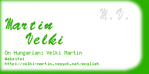 martin velki business card